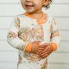 imageBurts Bees Baby Girls Snug Fit OnePiece Footed NonSlip Sleeper PajamasVivid Turkey