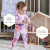 imageBurts Bees Baby Girls Snug Fit OnePiece Footed NonSlip Sleeper PajamasWatercolor Spring