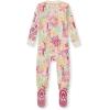 imageBurts Bees Baby Girls Snug Fit OnePiece Footed NonSlip Sleeper PajamasWild Floral