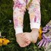 imageBurts Bees Baby Girls Snug Fit OnePiece Footed NonSlip Sleeper PajamasWild Floral
