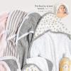 imageBurts Bees Baby Infant Hooded Towels Little Ducks Organic Cotton Unisex Bath Essentials and Newborn Necessities Soft Nursery Towel with Hood Set 2Pack Size 29 x 29 InchHoneybeeGrey