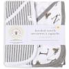 imageBurts Bees Baby Infant Hooded Towels Little Ducks Organic Cotton Unisex Bath Essentials and Newborn Necessities Soft Nursery Towel with Hood Set 2Pack Size 29 x 29 InchAbeec