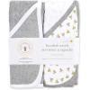 imageBurts Bees Baby Infant Hooded Towels Little Ducks Organic Cotton Unisex Bath Essentials and Newborn Necessities Soft Nursery Towel with Hood Set 2Pack Size 29 x 29 InchHoneybeeGrey