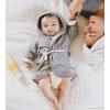 imageBurts Bees Baby Kids Hooded BathrobeHeather Grey