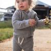 imageBurts Bees Baby Knit Jogger Pants Baby Sweatpants 100 Organic Cotton Infant BottomsGray