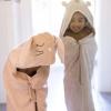 imageBurts Bees Baby Toddler Hooded Animal Character Towels Organic Cotton Unisex Bath Essentials Soft Nursery Towel for KidsBear