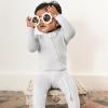 imageBurts Bees Baby Unisex Baby Honeysoft Pajamas Footless Onepiece Zipup Pj Soft Organic Cotton ampamp Lyocell BlendFeather