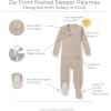 imageBurts Bees Baby Unisex Baby Honeysoft Sleeper Pajamas Zip Front Nonslip Footed Footie Pjs Organic Cotton ampamp LyocellDelicate Doe