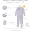 imageBurts Bees Baby Unisex Baby Honeysoft Sleeper Pajamas Zip Front Nonslip Footed Footie Pjs Organic Cotton ampamp LyocellFlowering Lilac