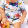 imageBurts Bees Baby Unisex Baby Short Sleeve Pajamas Onepiece Sleeper Romper Pjs Snug Fit for Infants 3 to 24 MonthsJuice Box