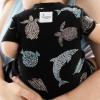 imageBurts Bees Baby Unisex Baby Short Sleeve Pajamas Onepiece Sleeper Romper Pjs Snug Fit for Infants 3 to 24 MonthsMosaic Sea Animals