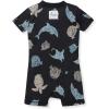 imageBurts Bees Baby Unisex Baby Short Sleeve Pajamas Onepiece Sleeper Romper Pjs Snug Fit for Infants 3 to 24 MonthsMosaic Sea Animals