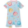 imageBurts Bees Baby Unisex Baby Short Sleeve Pajamas Onepiece Sleeper Romper Pjs Snug Fit for Infants 3 to 24 MonthsPuffer Fish