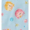 imageBurts Bees Baby Unisex Baby Short Sleeve Pajamas Onepiece Sleeper Romper Pjs Snug Fit for Infants 3 to 24 MonthsPuffer Fish