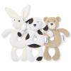 imageBurts Bees Baby Unisex Infant Rattle Toy Nursery Sensory Animal Plush Made with 100 Organic Cotton Shell and Polyester Fill Sweet Bear Bunny or Dog Stuffed Animals for BabiesBear Rattle