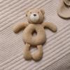 imageBurts Bees Baby Unisex Infant Rattle Toy Nursery Sensory Animal Plush Made with 100 Organic Cotton Shell and Polyester Fill Sweet Bear Bunny or Dog Stuffed Animals for BabiesBear Rattle