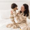imageBurts Bees Baby Womens Organic Cotton Mommy ampamp Me Rugby Stripe Pajama SetOat Rugby Stripe