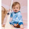imageBurts Bees Baby babyboys Footless Sleepers 100 Organic Cotton Onepiece Diagonal Zip Up Jumpsuit Snug Fit PajamasMediterranean Sailing