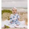 imageBurts Bees Baby babyboys Sleep and Play Pjs 100 Organic Cotton Onepiece Zip Front Footless Romper Jumpsuit PajamasBig Waves