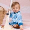 imageBurts Bees Baby babyboys Sleep and Play Pjs 100 Organic Cotton Onepiece Zip Front Footless Romper Jumpsuit PajamasMediterranean Sailing