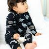 imageBurts Bees Baby babyboys Sleep and Play Pjs 100 Organic Cotton Onepiece Zip Front Footless Romper Jumpsuit PajamasMosaic Sea Animals