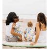 imageBurts Bees Baby babyboys Sleep and Play Pjs 100 Organic Cotton Onepiece Zip Front Footless Romper Jumpsuit PajamasVibrant Surf