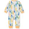 imageBurts Bees Baby babyboys Sleep and Play Pjs 100 Organic Cotton Onepiece Zip Front Footless Romper Jumpsuit PajamasVibrant Surf