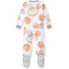 imageBurts Bees Baby babyboys Sleeper Pjs 100 Organic Cotton Onepiece Footie Zip Up Jumpsuit Snug Fit PajamasBasketball