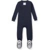 imageBurts Bees Baby babyboys Sleeper Pjs 100 Organic Cotton Onepiece Footie Zip Up Jumpsuit Snug Fit PajamasMidnight Solid Rib
