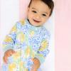 imageBurts Bees Baby babygirls Sleep and Play Pajamas 100 Organic Cotton Onepiece Footless PajamasLemon Tiles