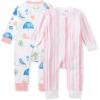imageBurts Bees Baby babygirls Sleep and Play Pajamas 100 Organic Cotton Onepiece Footless PajamasSantorini Beach