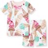 imageBurts Bees Baby Baby Girls Pajamas Tee and Pant 2Piece Pj Set 100 Organic CottonIce Cream Social