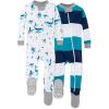 imageBurts Bees Baby Boys Snug Fit OnePiece Footed NonSlip SleeperWhale of a Tale