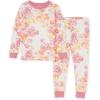 imageBurts Bees Baby Girls 2Piece Long Sleeve Tee and Pants Organic Cotton Pajama SetSunset Blooms