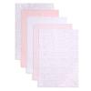 imageBurts Bees Baby Infant Burp Cloths 100 Organic Cotton Extra Absorbent Soft Fabric Drool Cloths 5Pack Newborn MustHave Essential Large Burping Cloths One Size 17 x 1175 InchesBlossom Pink Prints