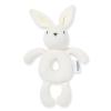 imageBurts Bees Baby Unisex Infant Rattle Toy Nursery Sensory Animal Plush Made with 100 Organic Cotton Shell and Polyester Fill Sweet Bear Bunny or Dog Stuffed Animals for BabiesBunny Rattle