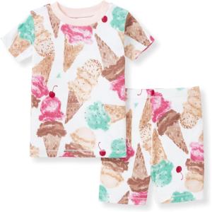 imageBurts Bees Baby Baby Girls Pajamas Tee and Pant 2Piece Pj Set 100 Organic CottonIce Cream Social