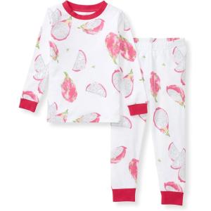 imageBurts Bees Baby Baby Girls Pajamas Tee and Pant 2Piece Pj SetDragon Fruit