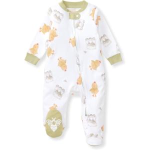 imageBurts Bees Baby Baby Girls Pajamas Zip Front NonSlip Footed Sleeper Pjs 100 Organic CottonFarm Fresh Eggs