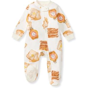 imageBurts Bees Baby Baby Girls Pajamas Zip Front NonSlip Footed Sleeper Pjs 100 Organic CottonFrench Toast