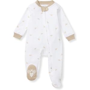 imageBurts Bees Baby Baby Girls Pajamas Zip Front NonSlip Footed Sleeper Pjs 100 Organic CottonGolden Bee