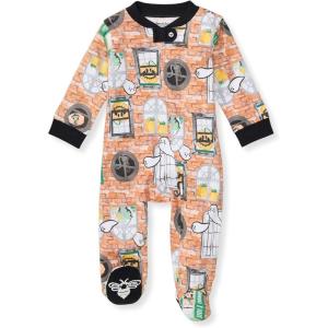 imageBurts Bees Baby Baby Girls Pajamas Zip Front NonSlip Footed Sleeper Pjs 100 Organic CottonHaunted Castle