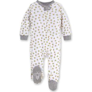 imageBurts Bees Baby Baby Girls Pajamas Zip Front NonSlip Footed Sleeper Pjs 100 Organic CottonHoney Bee