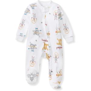 imageBurts Bees Baby Baby Girls Pajamas Zip Front NonSlip Footed Sleeper Pjs 100 Organic CottonJungle Gym