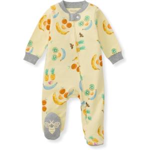 imageBurts Bees Baby Baby Girls Pajamas Zip Front NonSlip Footed Sleeper Pjs 100 Organic CottonPlay With Your Food