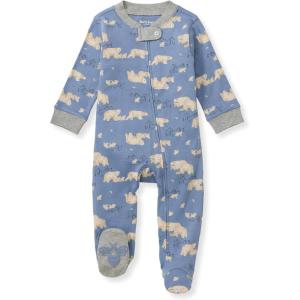 imageBurts Bees Baby Baby Girls Pajamas Zip Front NonSlip Footed Sleeper Pjs 100 Organic CottonPolar Mountain