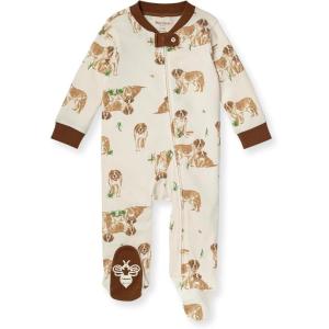 imageBurts Bees Baby Baby Girls Pajamas Zip Front NonSlip Footed Sleeper Pjs 100 Organic CottonSt Bernard