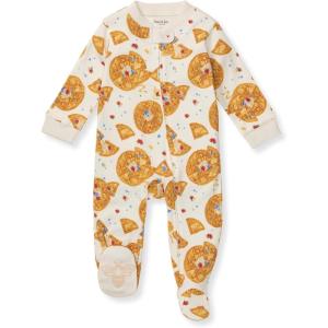imageBurts Bees Baby Baby Girls Pajamas Zip Front NonSlip Footed Sleeper Pjs 100 Organic CottonWaffle Sundae