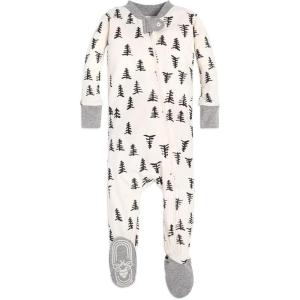 imageBurts Bees Baby Boys Snug Fit OnePiece Footed NonSlip SleeperBaby Trees