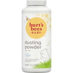 imageBurts Bees Baby Dusting Powder Talc Free and Hypoallergenic for Safe and Gentle Comfort 100 Natural Origin Pediatrician Tested 75 Oz75 Ounce Pack of 1